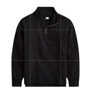 NEW CREWCUTS J. CREW Boy's Kids' relaxed-fit half-zip pullover Black Size‎ Small